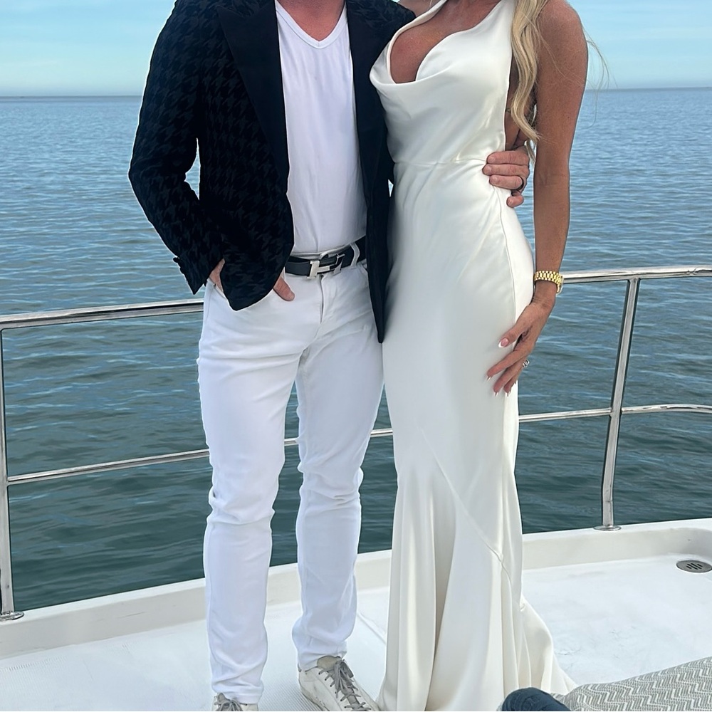 Retrofete Eve White Halter Maxi Dress - Picture 4 of 6